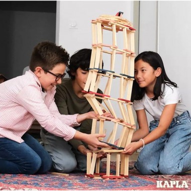 Baril 120 Kaplas - bleu, rose, rouge - Jeu de construction - Kapla