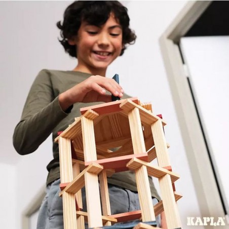 Baril 120 Kaplas - bleu, rose, rouge - Jeu de construction - Kapla