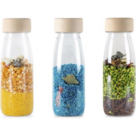 3 bouteilles sensorielles nature - Petit Boum