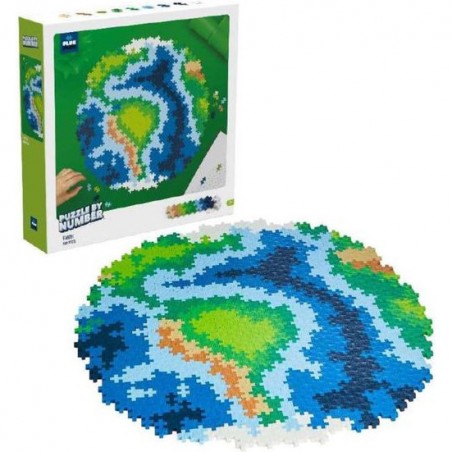 Puzzle par numéros Terre 800 pièces - Plus Plus