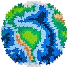 Puzzle par numéros Terre 800 pièces - Plus Plus 2