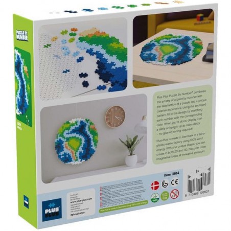 Puzzle par numéros Terre 800 pièces - Plus Plus