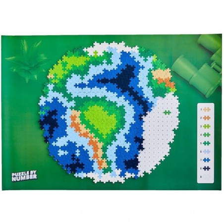 Puzzle par numéros Terre 800 pièces - Plus Plus