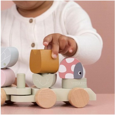 Jouet à tirer - Train à Blocs Sailors Bay - Little Dutch