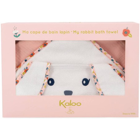 Cape de bain Lapin Coquelicot - Cadeau de naissance - Kaloo