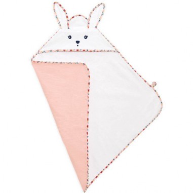 Cape de bain Lapin Coquelicot - Cadeau de naissance - Kaloo