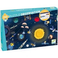 Puzzle observation avec livret L'espace 200pcs - Djeco