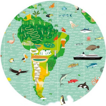 Puzzle Observation - Tour du monde - 200 pièces - Jeux classiques - Jeux de société - Djeco