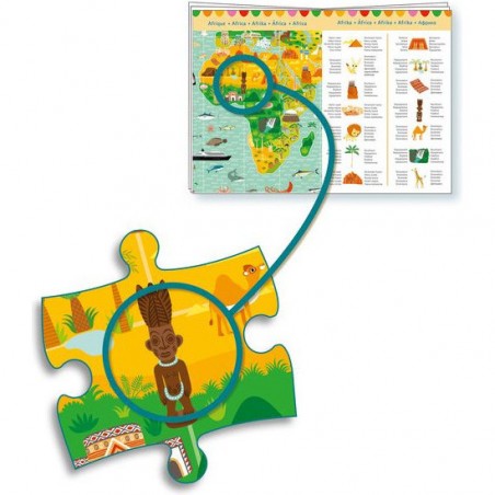 Puzzle Observation - Tour du monde - 200 pièces - Jeux classiques - Jeux de société - Djeco