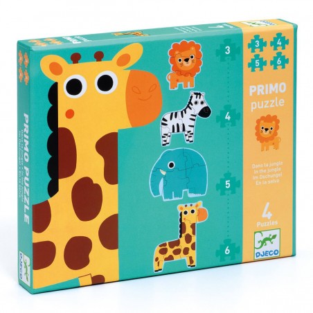 Puzzles Primo Dans la jungle - Un jeu - Djeco