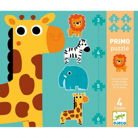 Puzzles Primo Dans la jungle - Un jeu - Djeco