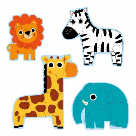Puzzles Primo Dans la jungle - Un jeu - Djeco