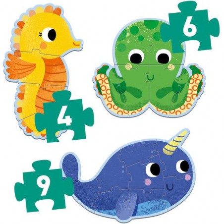 Primo Puzzle - Dans la Mer - Jeux de société Enfants - Djeco