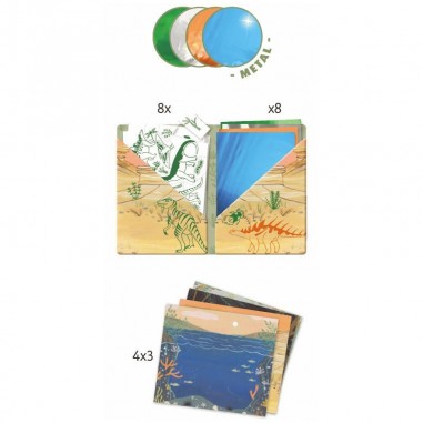 Artistic patch dinosaurus métal - loisirs créatifs - Djeco