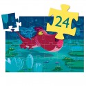 Puzzle Edmond le dragon 24 pièces avec boite silhouette by Djeco