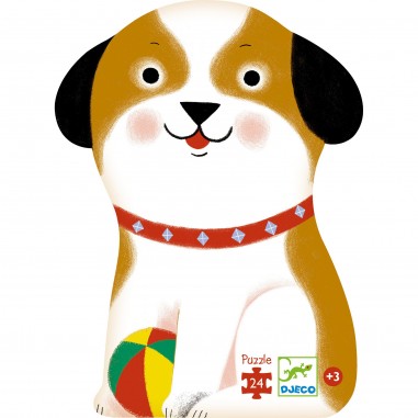 Puzzle Silhouette : Firmin Petit Chien – 24 Pièces - Jeux enfants - Djeco