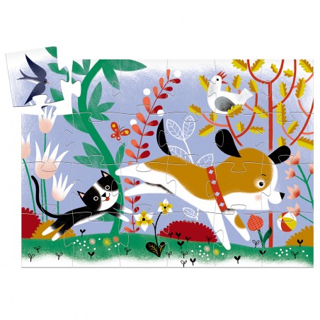 Puzzle Silhouette : Firmin Petit Chien – 24 Pièces - Jeux enfants - Djeco