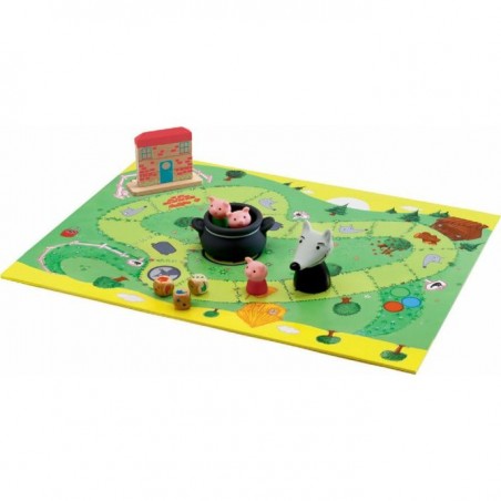 Jeu des 3 petits cochons Woolfy Djeco