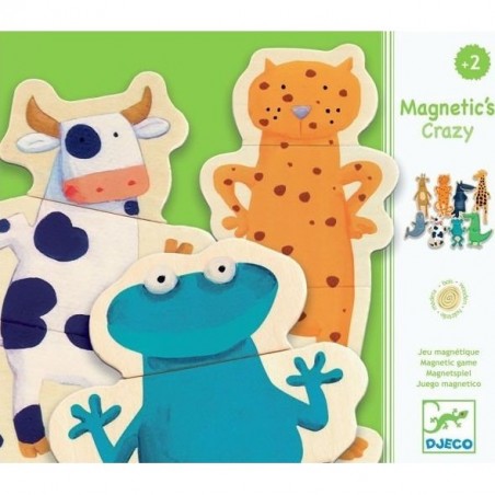 Magnets en Bois Djeco - Crazy Animaux