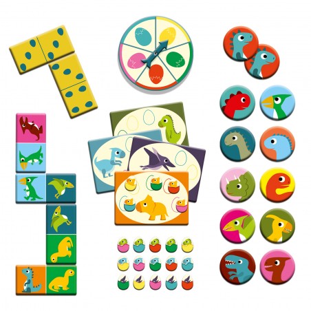 Bingo Memo Domino - Dinosaures - Jeux de société - Djeco