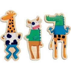 Magnets en Bois Djeco - Crazy Animaux 2