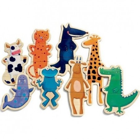 Magnets en Bois Djeco - Crazy Animaux
