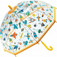 Parapluie Enfant Djeco Motif Fleurs Et Oiseaux - 70 Cm, Canne Manuelle - À Partir De 6 Ans, Coloré Et Résistant