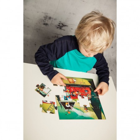 Puzzle Silhouette - Le Camion de Pompier - Djeco