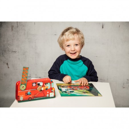 Puzzle Silhouette - Le Camion de Pompier - Djeco