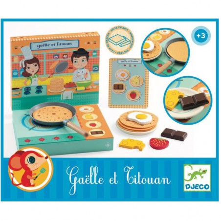 Gaëlle et Titouan atelier crêpe - Un jeu - Djeco