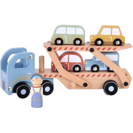 Camion transport de voiture en bois - Little Dutch