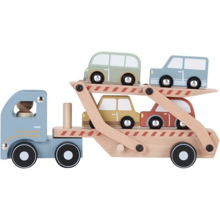 Camion transport de voiture en bois - Little Dutch