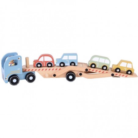 Camion transport de voiture en bois - Little Dutch
