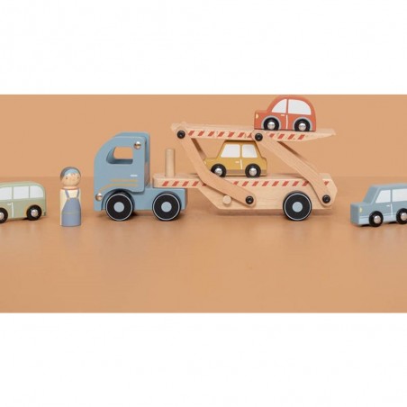Camion transport de voiture en bois - Little Dutch