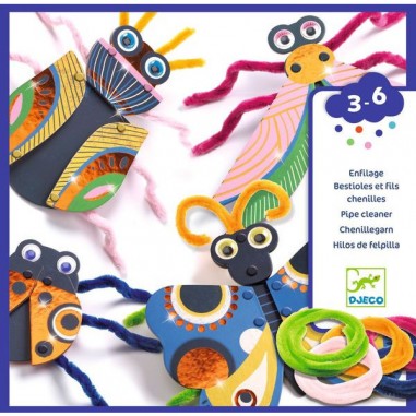 Enfilage Bèbêtes en fils chenilles - Djeco