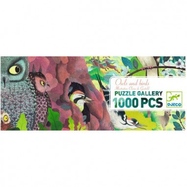 Puzzle Gallery - Owls and Birds 1000 pièces - Jeux classiques - Djeco