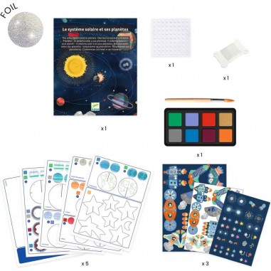 Suspension décorative à peindre Système solaire - Do it Yourself - Djeco