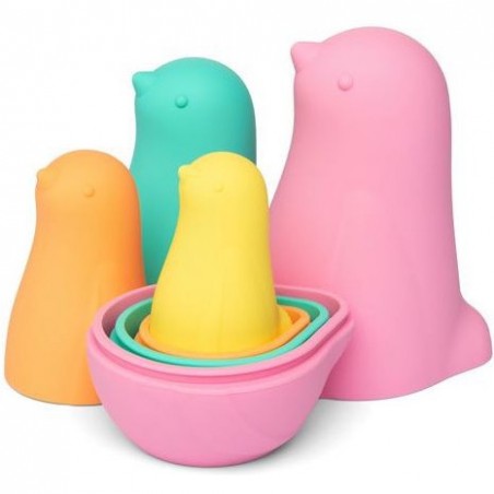 Oiseaux gigognes pastel - Jouet d'éveil en silicone - Little L