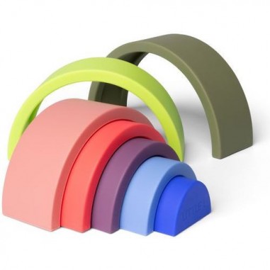 Arc-en-ciel 7 pièces - Jouet de dentition - Vert, rose et bleu - Little L