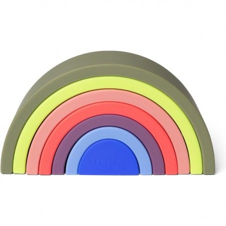 Arc-en-ciel 7 pièces - Jouet de dentition - Vert, rose et bleu - Little L