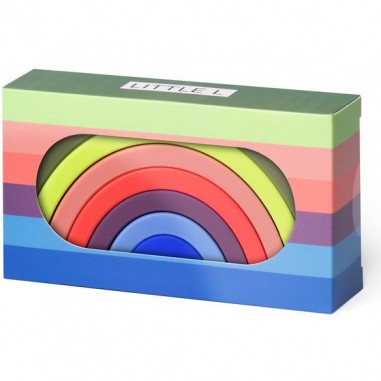 Arc-en-ciel 7 pièces - Jouet de dentition - Vert, rose et bleu - Little L