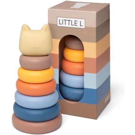 Tour empilable chat Nature - Jouet d'éveil - Little L