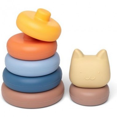 Tour empilable chat Nature - Jouet d'éveil - Little L
