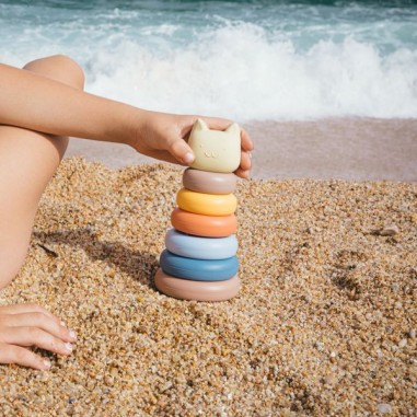 Tour empilable chat Nature - Jouet d'éveil - Little L