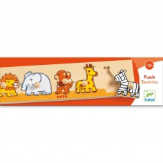 Encastrement en bois Sava'n'Co - Puzzle 5 pièces - Djeco