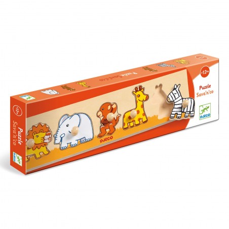 Encastrement 5 pièces en bois - savane - Djeco