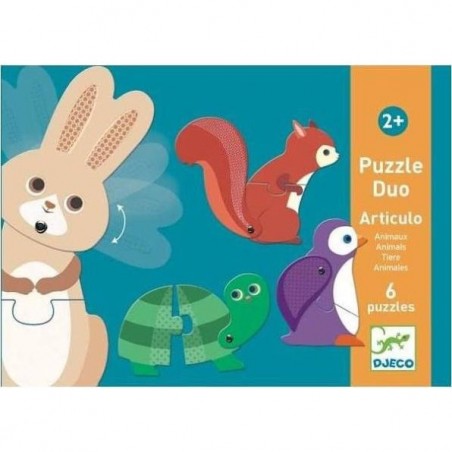 Puzzle Duo Articulo Animaux - Djeco