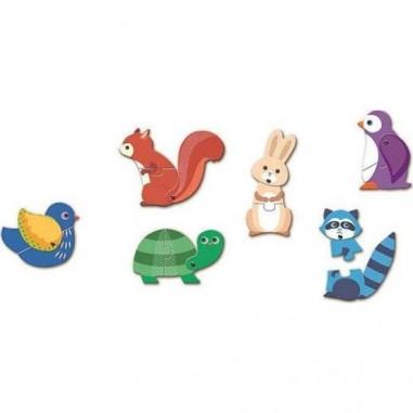 Puzzle Duo Articulo Animaux - Djeco