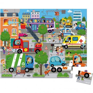Puzzle city 36 pcs - Un jeu - Janod
