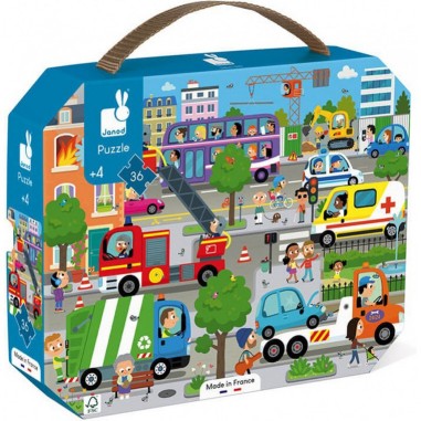 Puzzle city 36 pcs - Un jeu - Janod